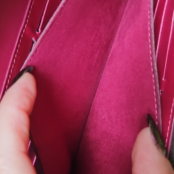 Louis Vuitton Monogram Portefeuille Flore Wallet Pink Leather Chain Insert - Picture 12 of 16